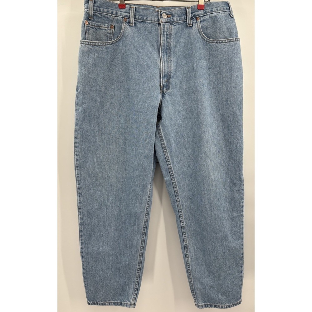 Vintage 90s Levis 560 Loose Fit Tapered Leg Denim Jeans Light Wash 38x30